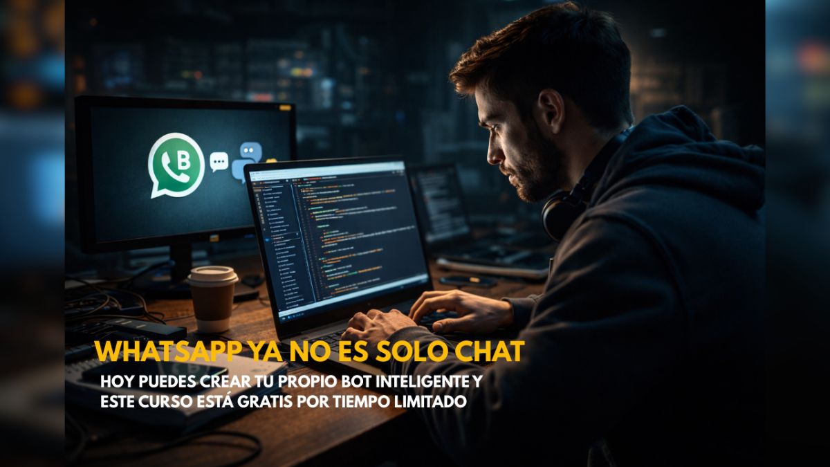 🚨 WhatsApp ya no es solo chat: hoy puedes crear tu propio BOT inteligente y este curso está GRATIS por tiempo limitado